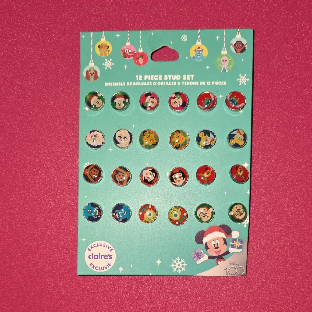 Disney Character 12 PIECE Stud Earring Set - Vibrant Colors